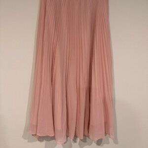 Pleated Midi Skirt - Blush Pink